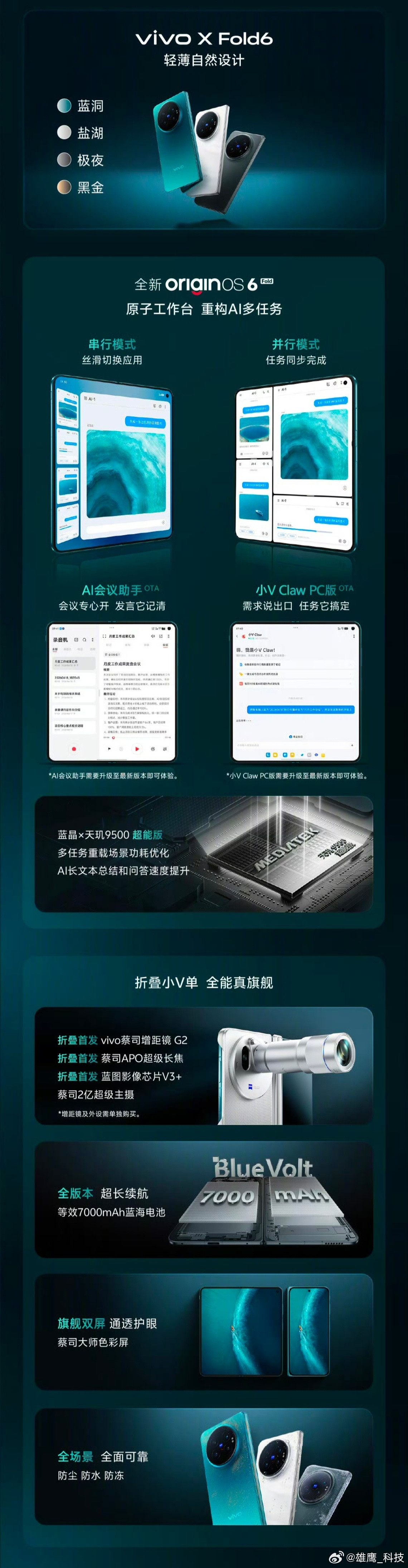 vivo今晚vivoXFold6即将发布！看看都有哪些亮点，售价又会是多