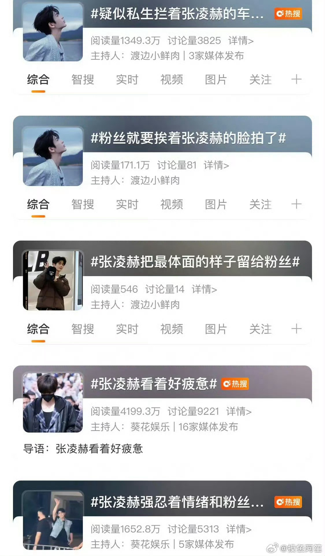 张凌赫好多热搜都是一个博主做的……