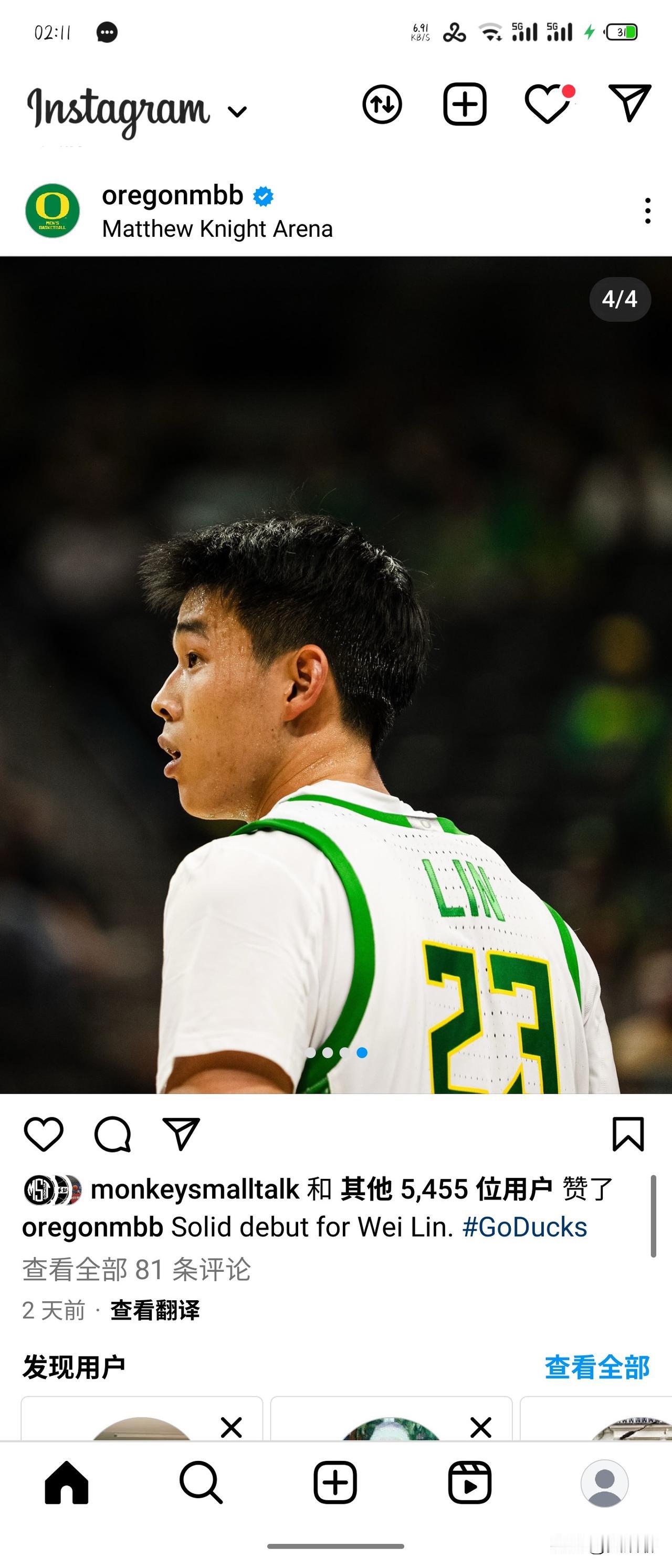 昨天王俊杰、赵维伦、淡厚然已经结束了新赛季第一场NCAA常规赛的比赛，都有一定表