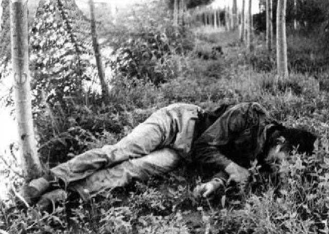 1983年，“悍匪”王宗坊被击毙后蜷缩在地上，已经失去了生命体征，他的身体已经瘦