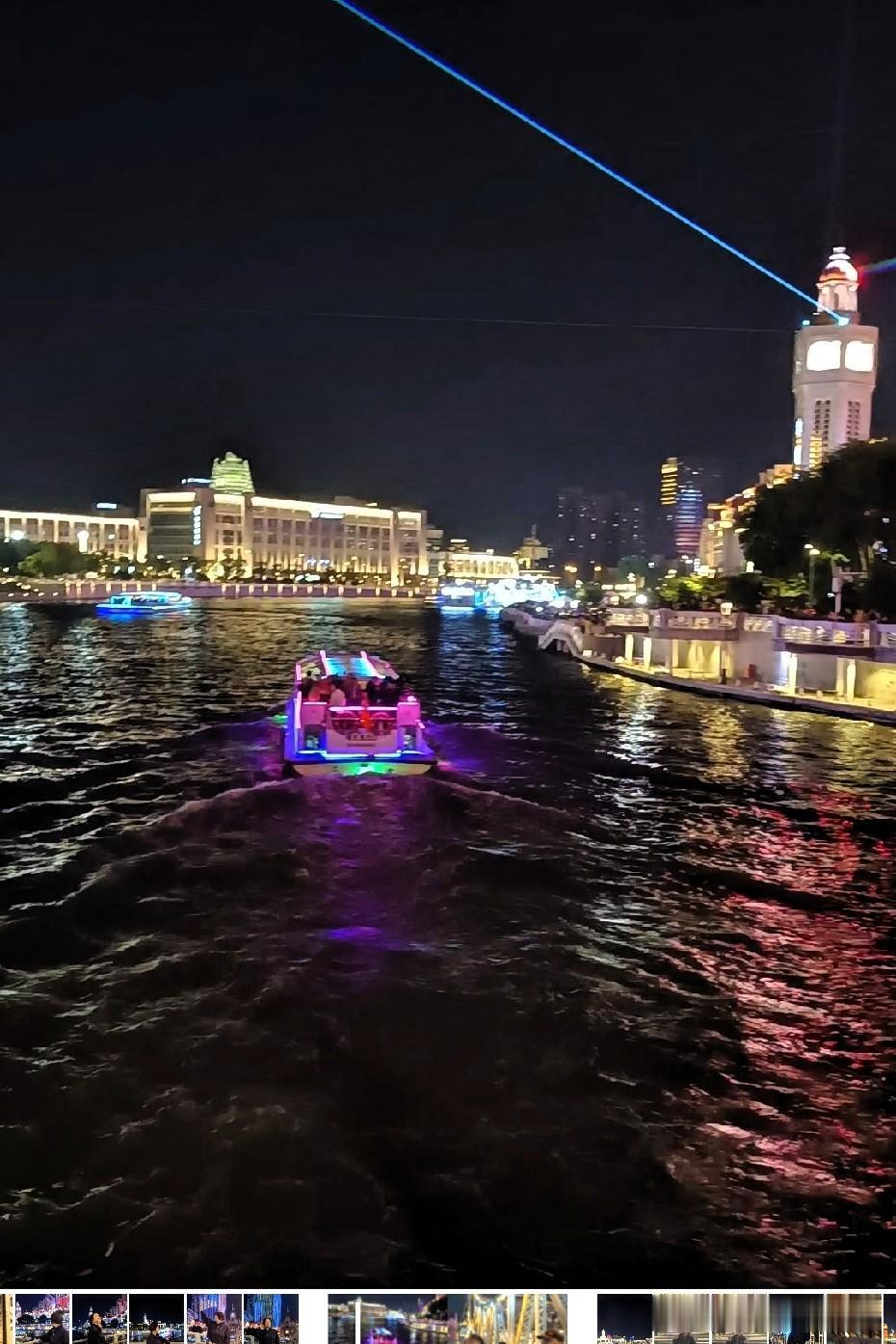 今天我跟过年一样高兴，终于如我所愿，来到了我心心念念的地方，天津最美丽的夜景之一