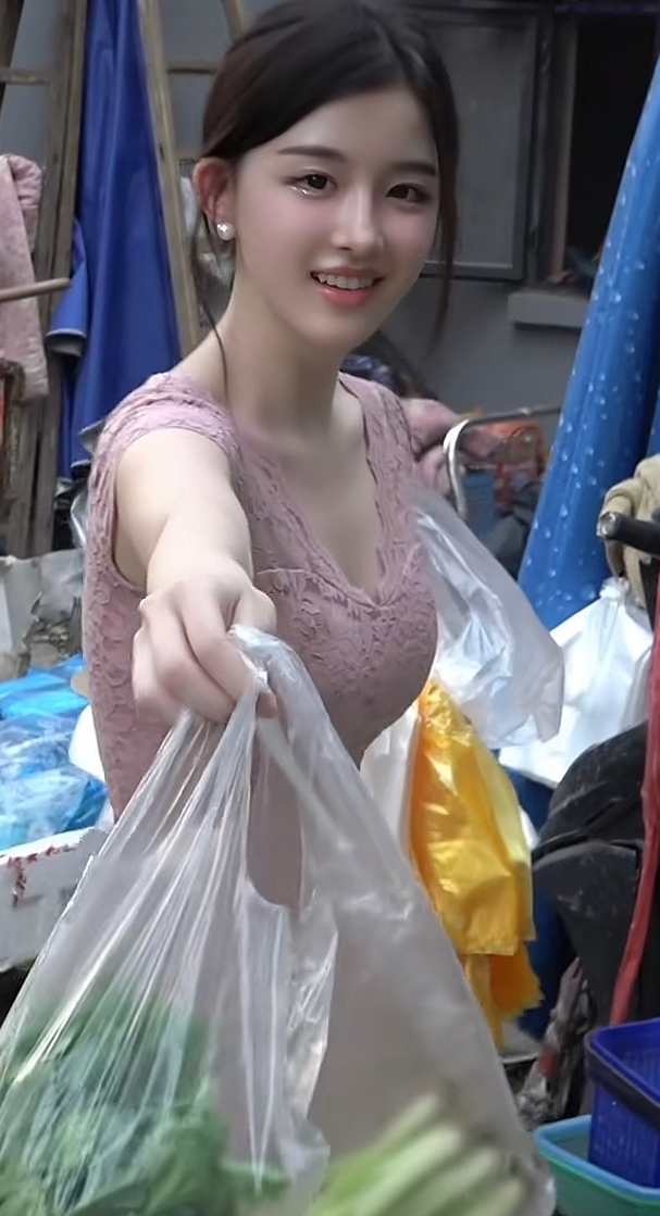 我天天来这里买菜，一天来三次