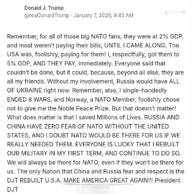 特朗普发了一篇雄文，超雄的，大家对照右边接地气的翻译看！[呲牙笑]