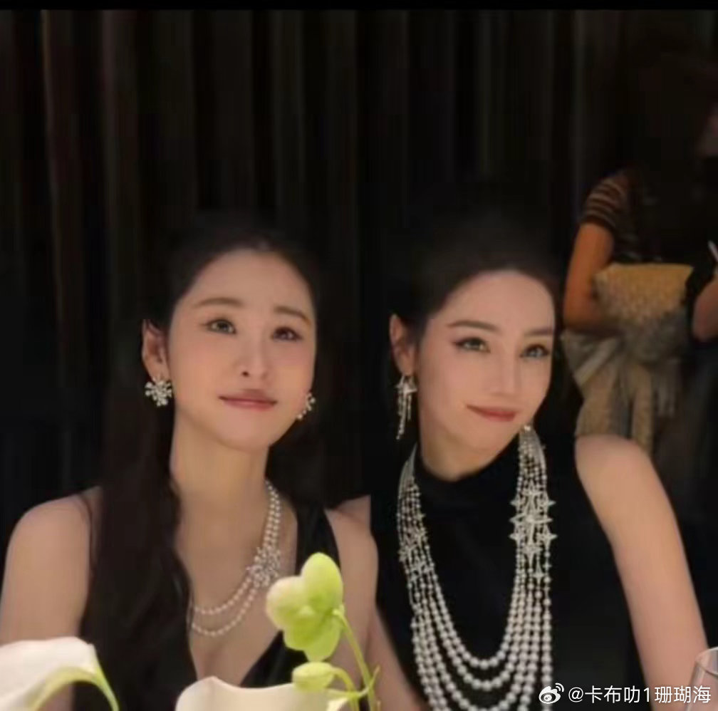 迪丽热巴和张碧晨合照之前综艺上张碧晨和迪丽热巴就有点小联动，现在两个美女终于同框