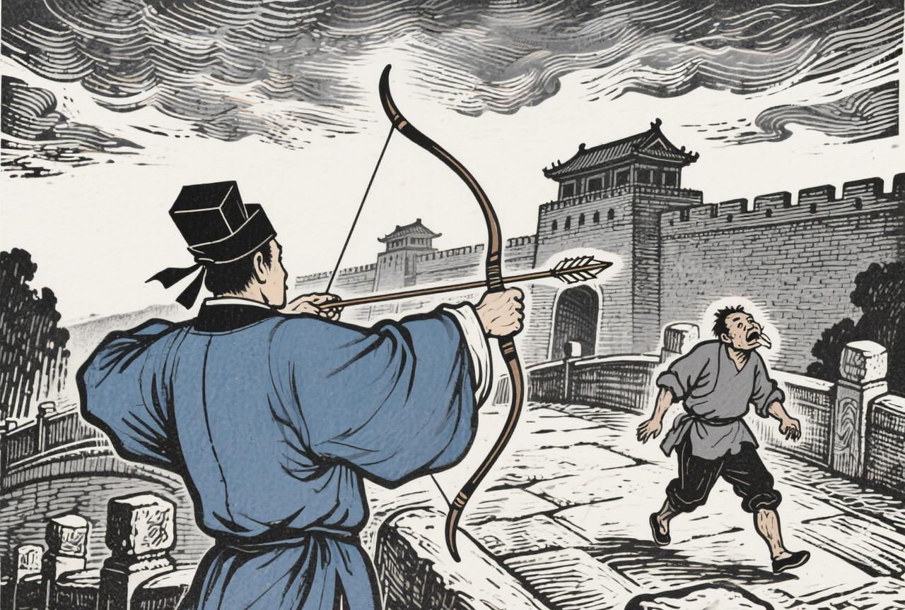 有个农家子弟，父母花钱送他去私塾求学；路上碰到一个白衣少年，一攀谈发现也是去学