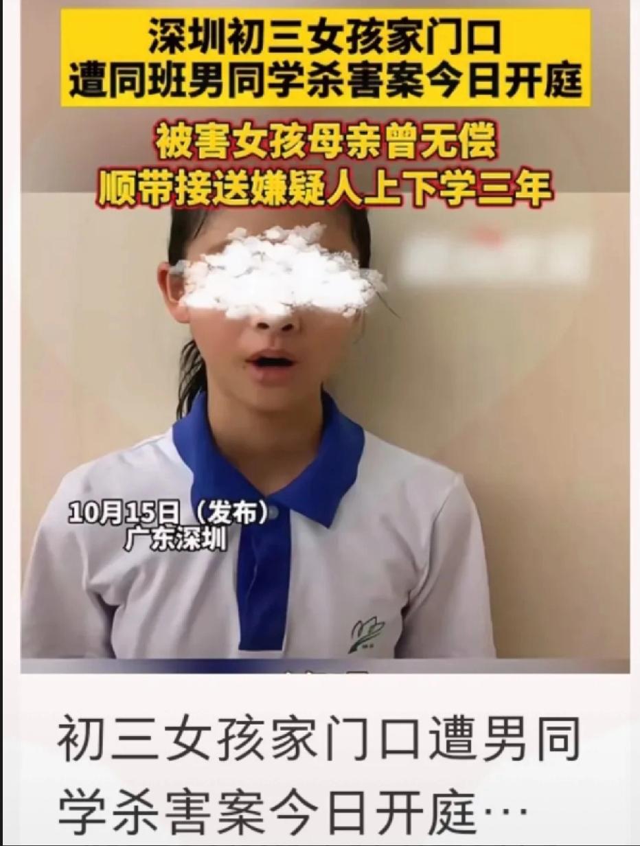 14岁男孩连刺女孩数刀，离开又折返再补数刀，庭审那天，凶手家属拎着毛绒玩具跪求原