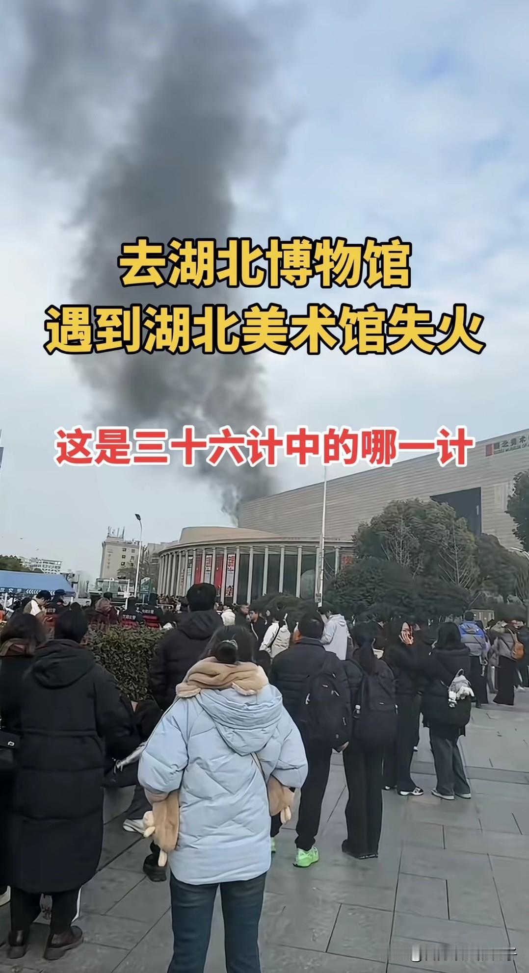 坏消息：湖北美术馆起火了，好消息：起火区域为办公室，馆内的藏品并没有损失，不查