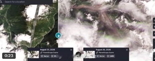 尼泊尔山洪航拍根据PlanetLabs卫星图像分析得出的初步研究结果显示，在