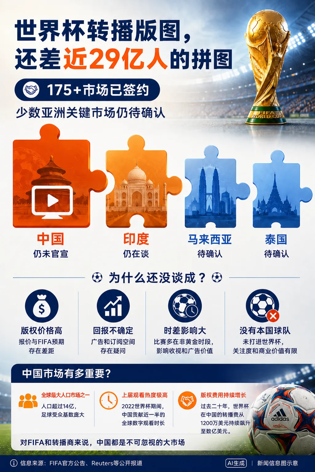 FIFA也急了!原来除了中国，还有这么多国家不打算给世界杯买单了。如果29亿人
