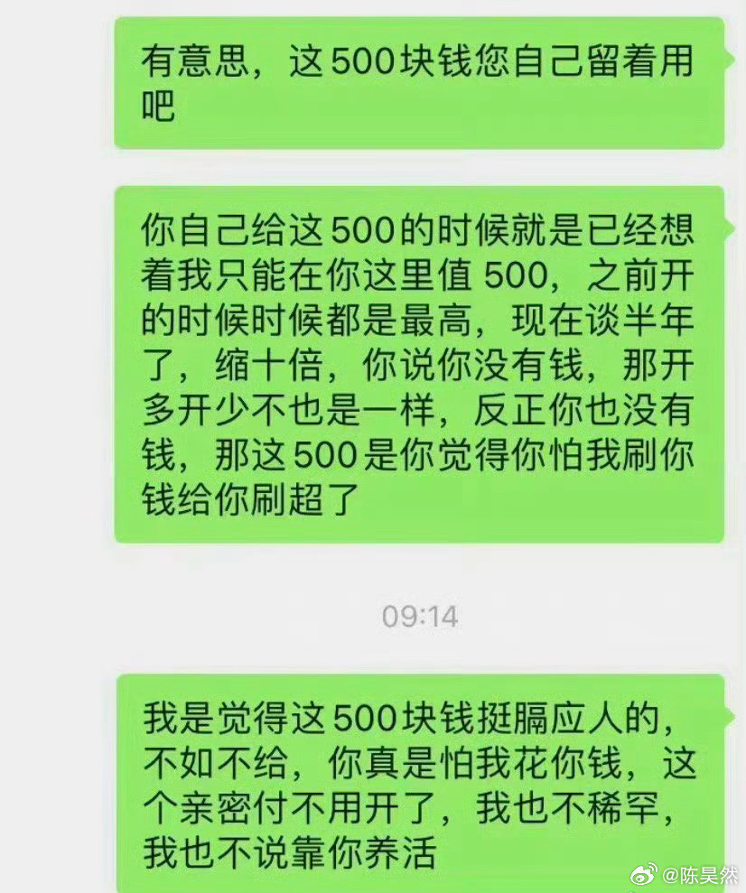女朋友给我的亲密付​​​