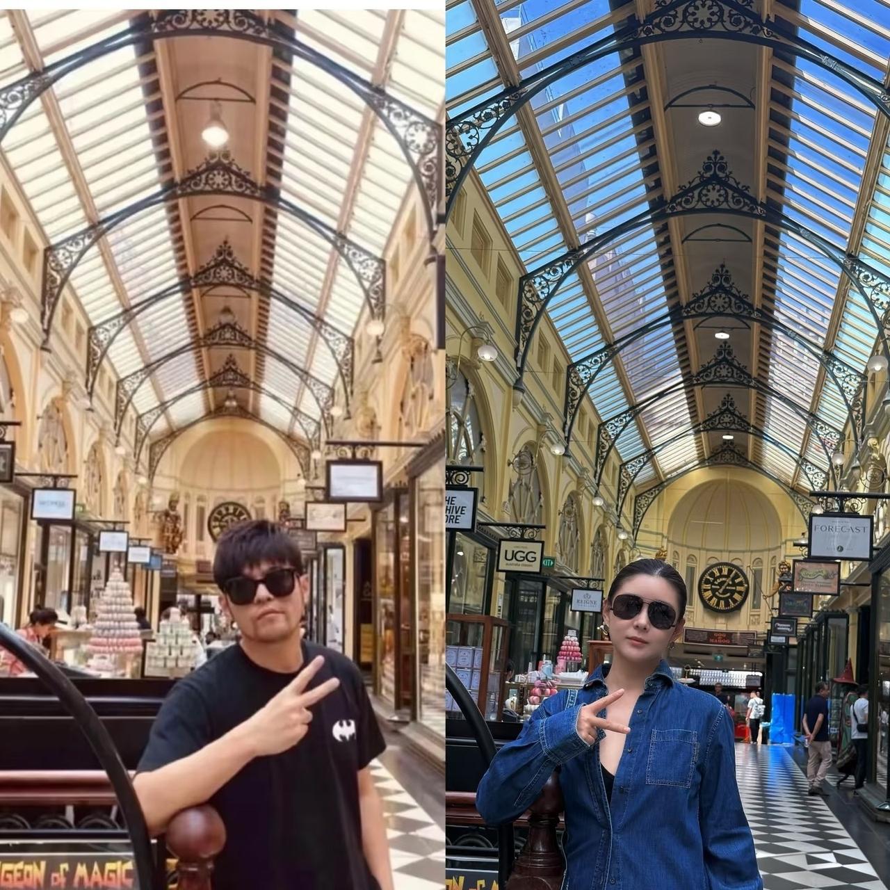 演员李小萌真有意思！她跑到墨尔本去玩了，追随周杰伦的脚步，打卡了同款地方，