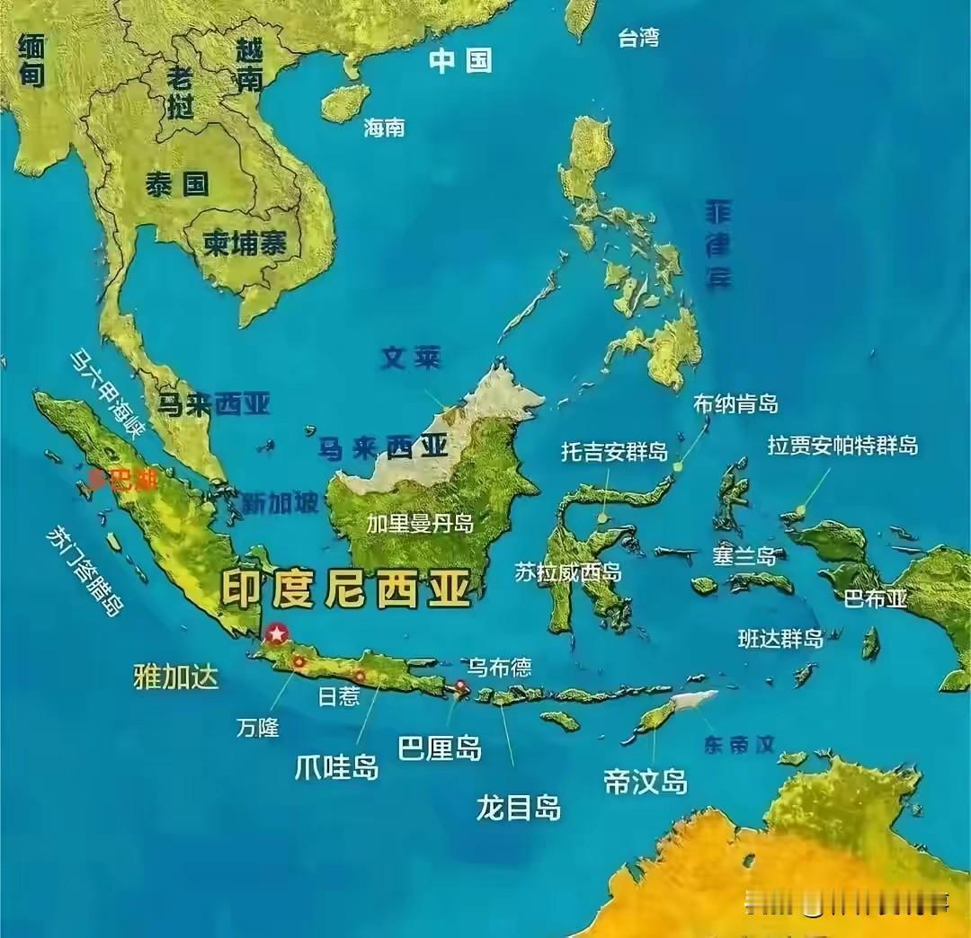 1.7万个岛屿，为何印度尼西亚这么猛？大家发现没有，印度尼西亚，面积191万