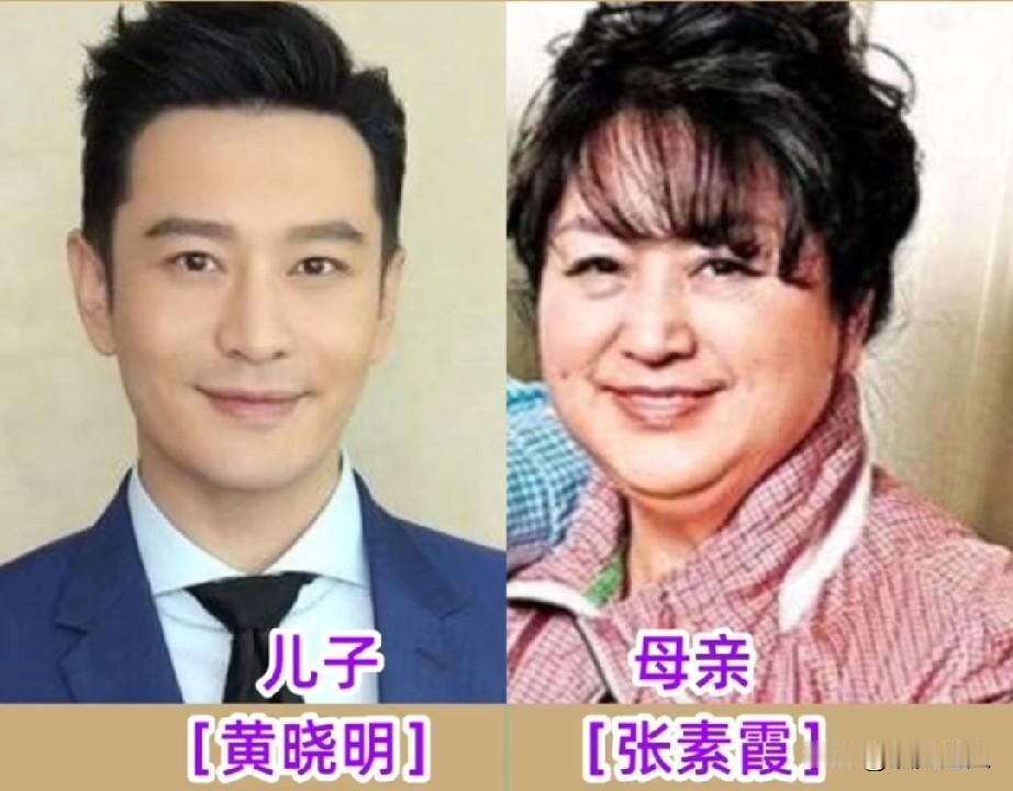 娱乐圈明星母子颜值对比！黄晓明和妈妈简直是一个模子刻出来的！没想到其他明星儿子也