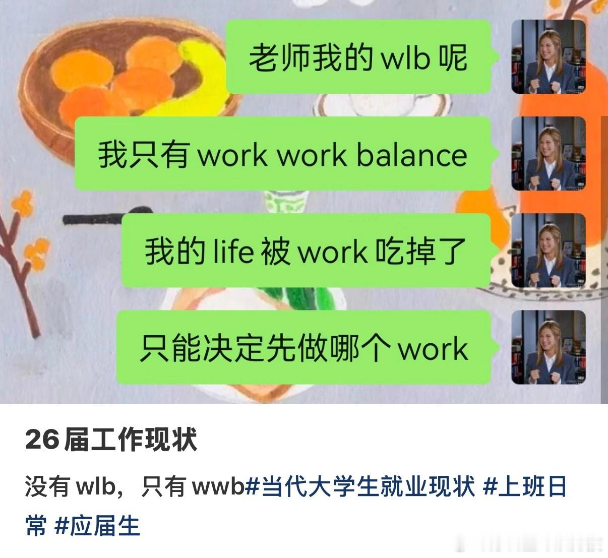 上班没有wlb只有wwb​​​