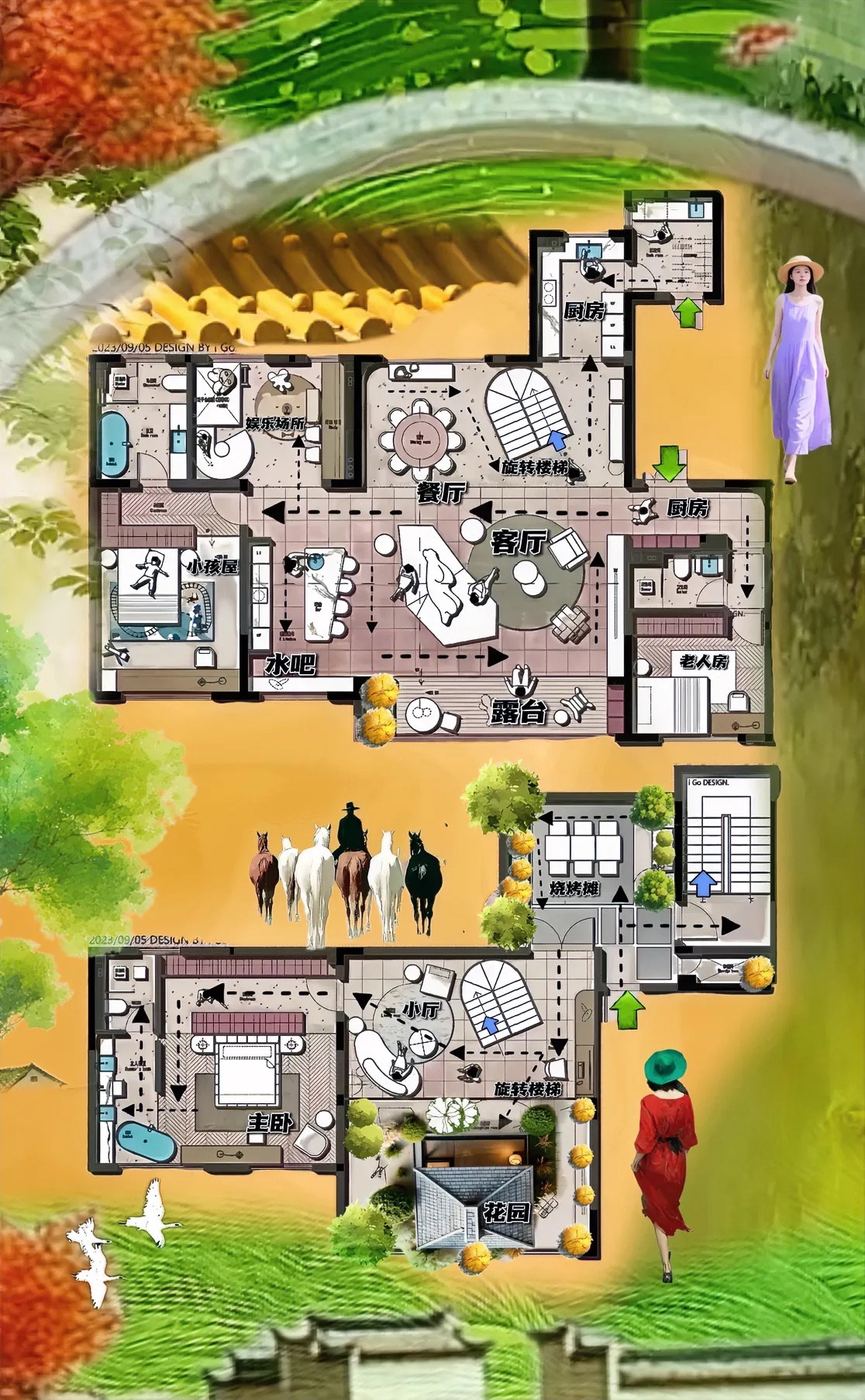 国人骨子里不浪费基因，在302㎡叠拼里彻底爆发了！性价比之王！