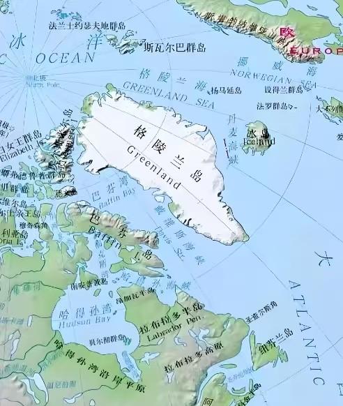 丹麦能得到格陵兰岛纯属是当初运气好。格陵兰岛距离丹麦大约有3000公里，面积21