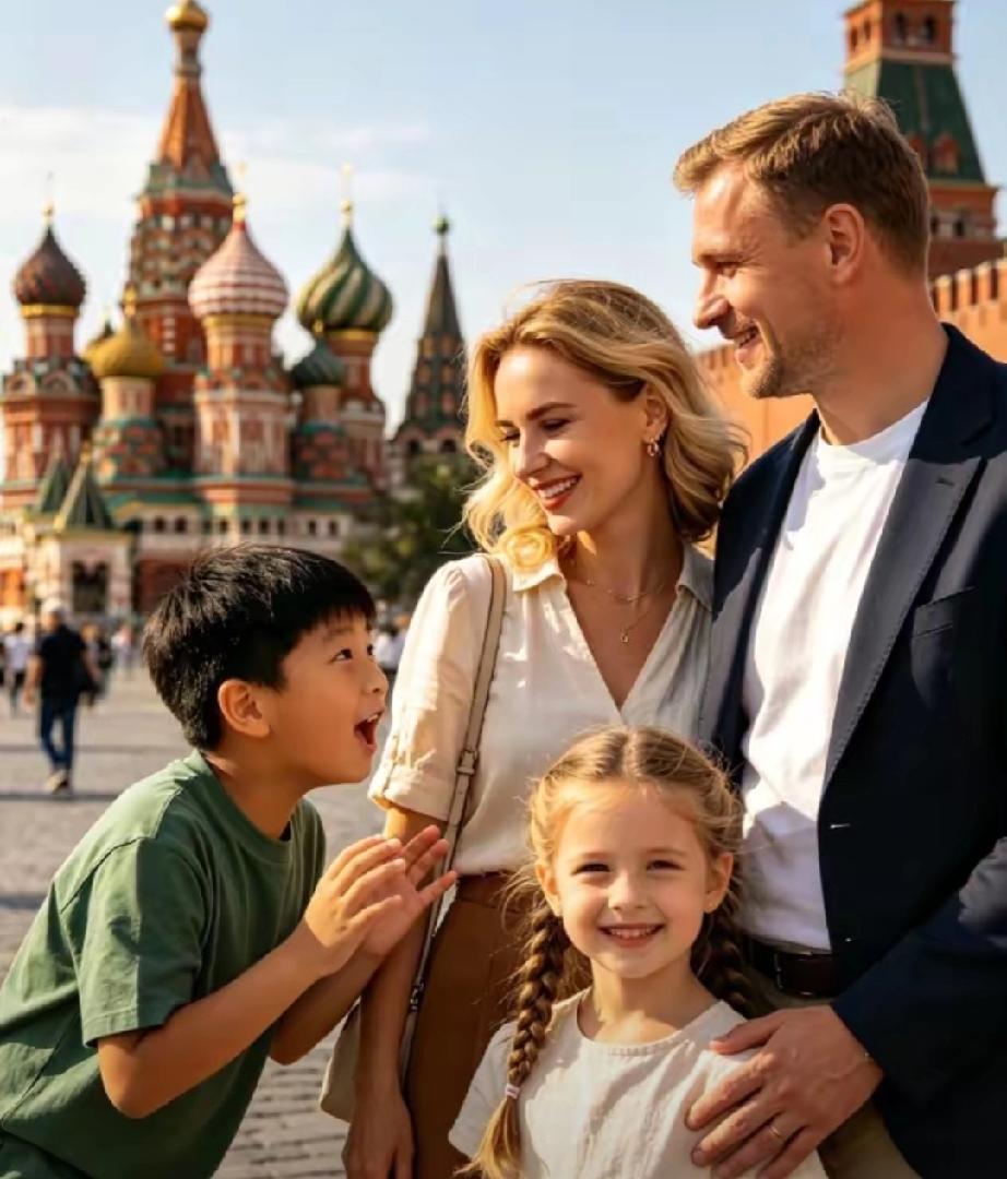 破防了！俄罗斯一家三口来中国旅游，当准备离开中国时，小男孩竟然偷偷找到海关人员，