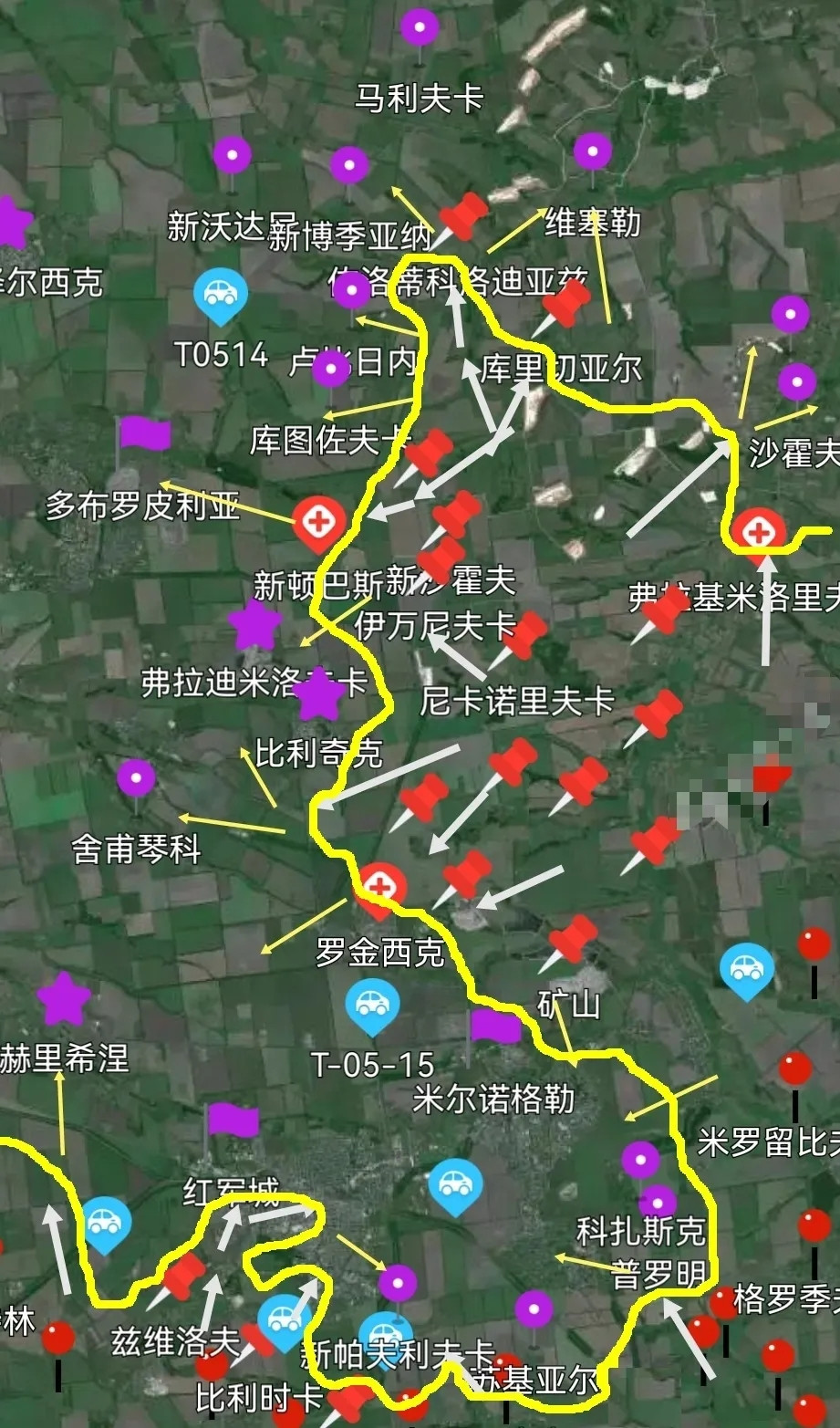 乌军防线崩溃，俄军快速推进过去三天内，俄军在红军城北展开猛烈攻势，已完全攻克尼