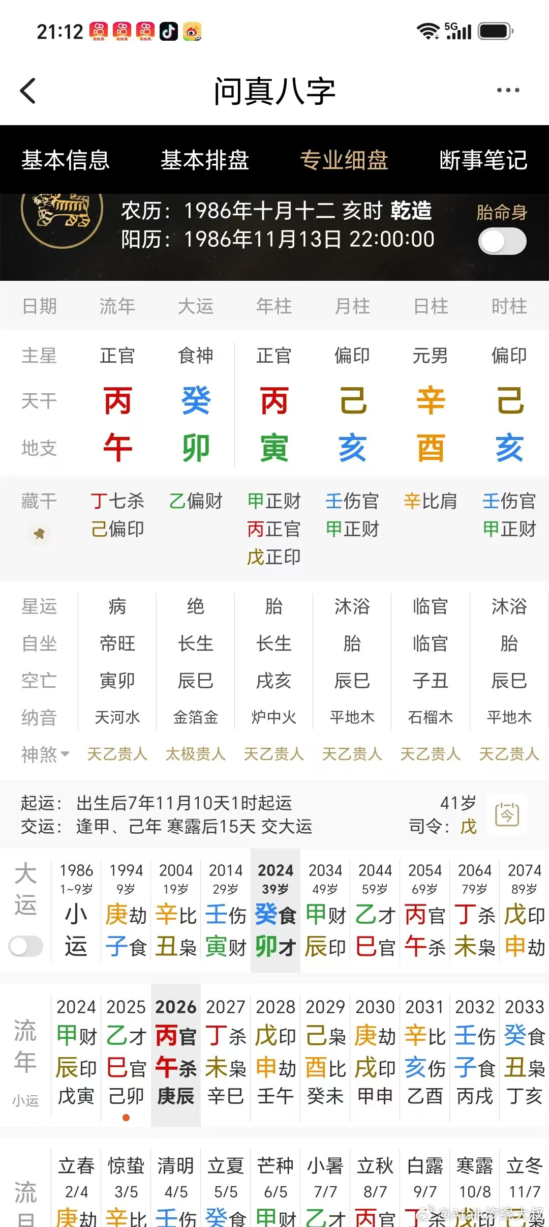 2005乙酉年，上海市高考理科状元。两印透干，且有官星丙火来生，虚透主文化、文凭