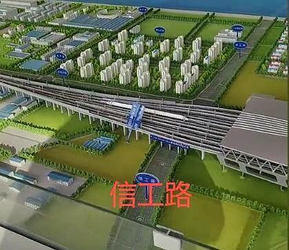 石家庄裕华东站的模型曝光了，对于城市界面有一点不利影响。从信工路经过时，会有一