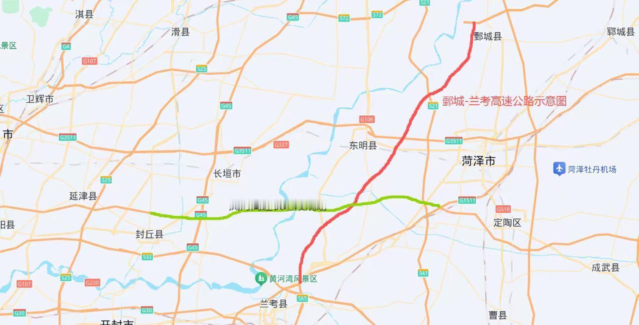 鄄城至兰考（鲁豫界）高速公路，起点位于菏泽市鄄城县姜楼村南，与在建的郓城至鄄城高