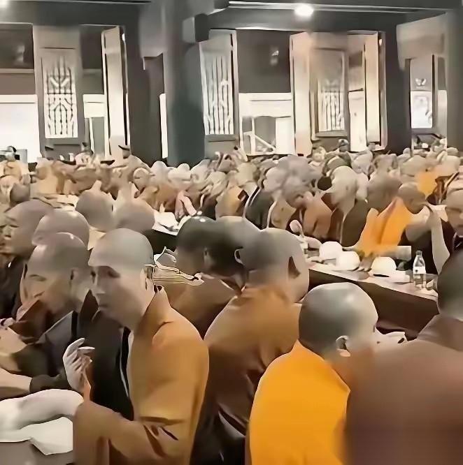 这么多和尚，真的让人后脊背发凉。一个寺庙真的需要这么多的和尚吗？这些肥头大耳的和