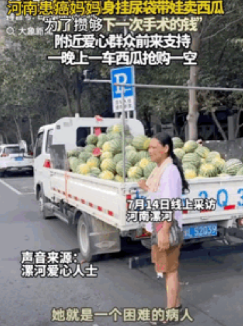 众生皆苦，唯有西瓜甜！近日，河南一女子去买西瓜，烈日下老板娘在后边乘凉，9岁的女
