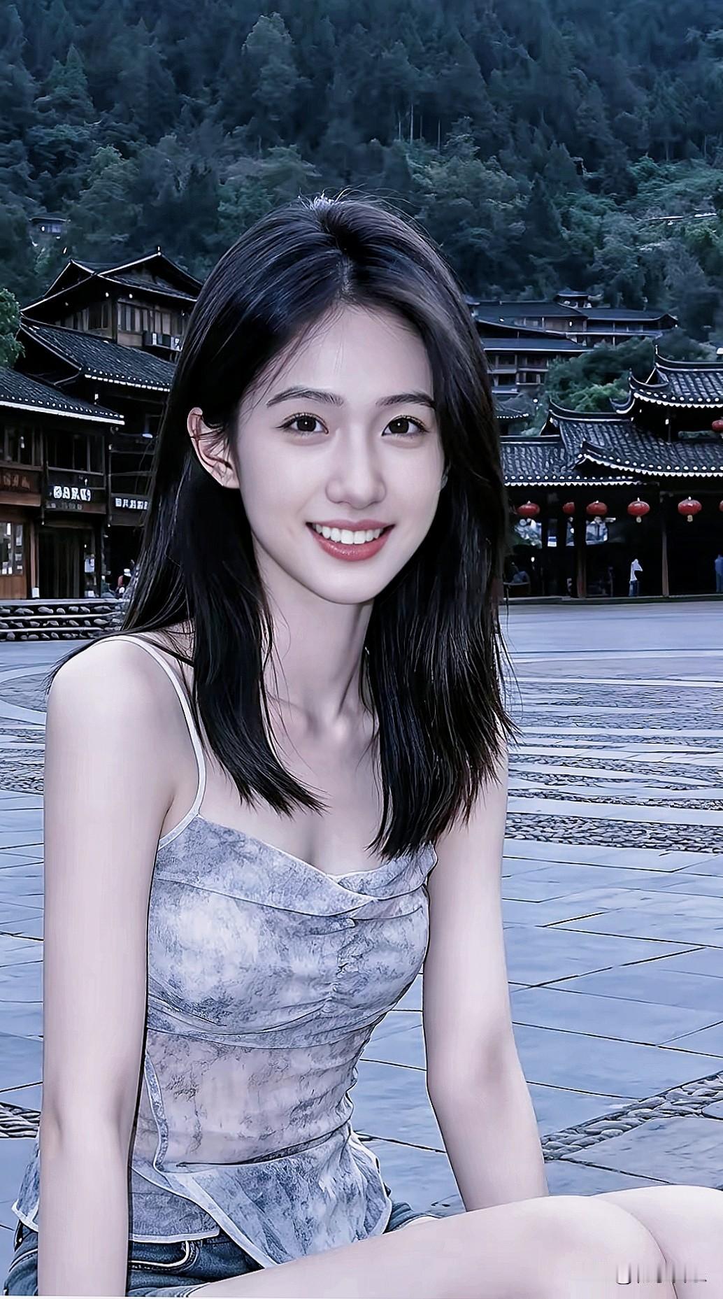 山河入眼底，笑意落眉间。分享甜美小姐姐随手拍分享你的随手拍