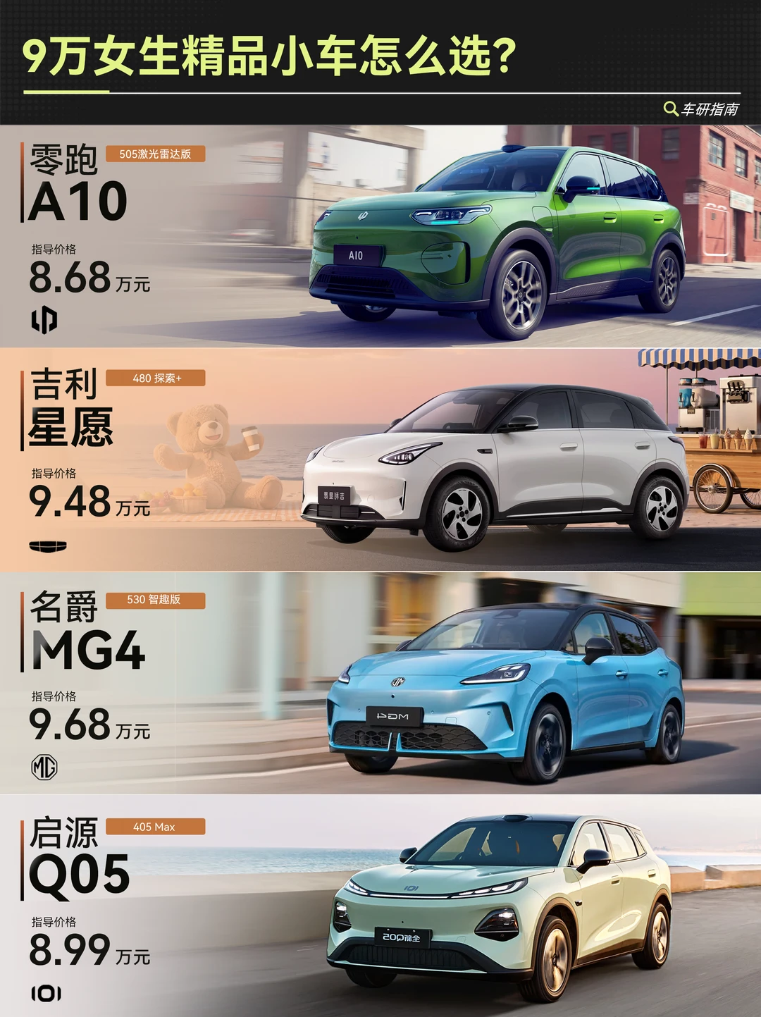 9万帮女生选车！极限四选一