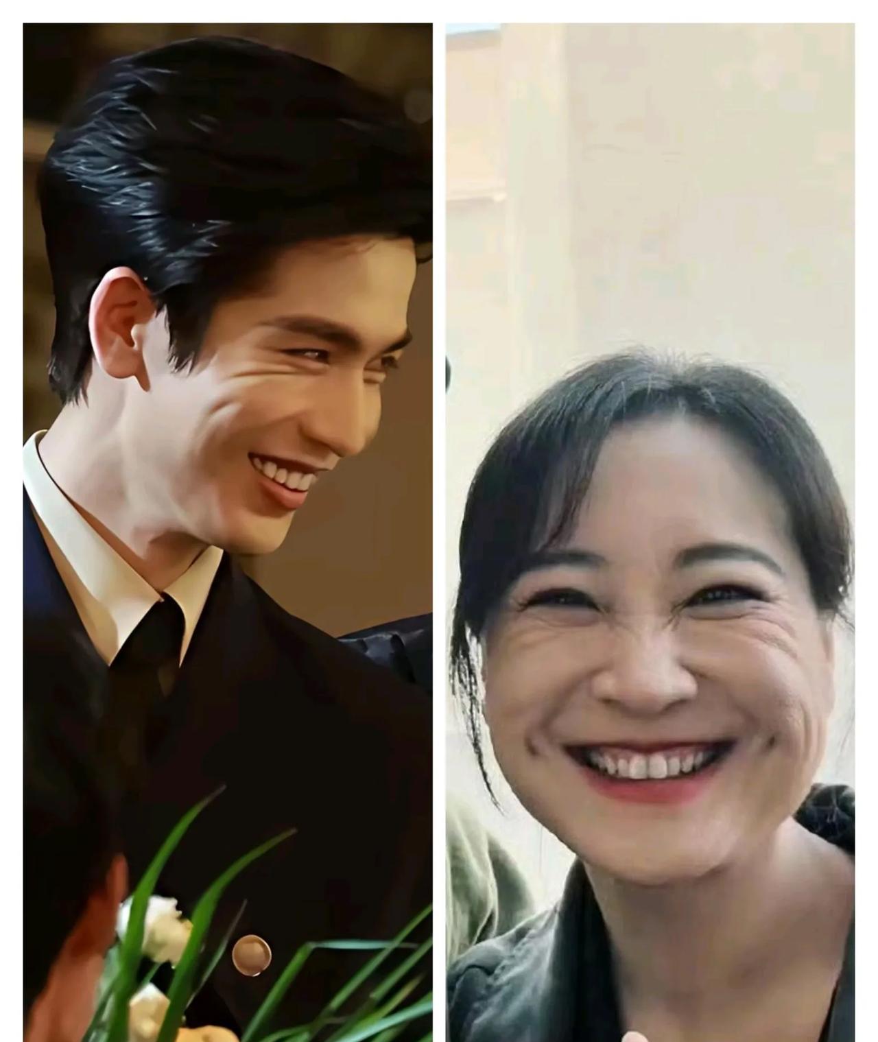 张凌赫大笑起来，一脸的褶子，感觉像贾玲似的!有没有？难道他也是减肥瘦下来的？