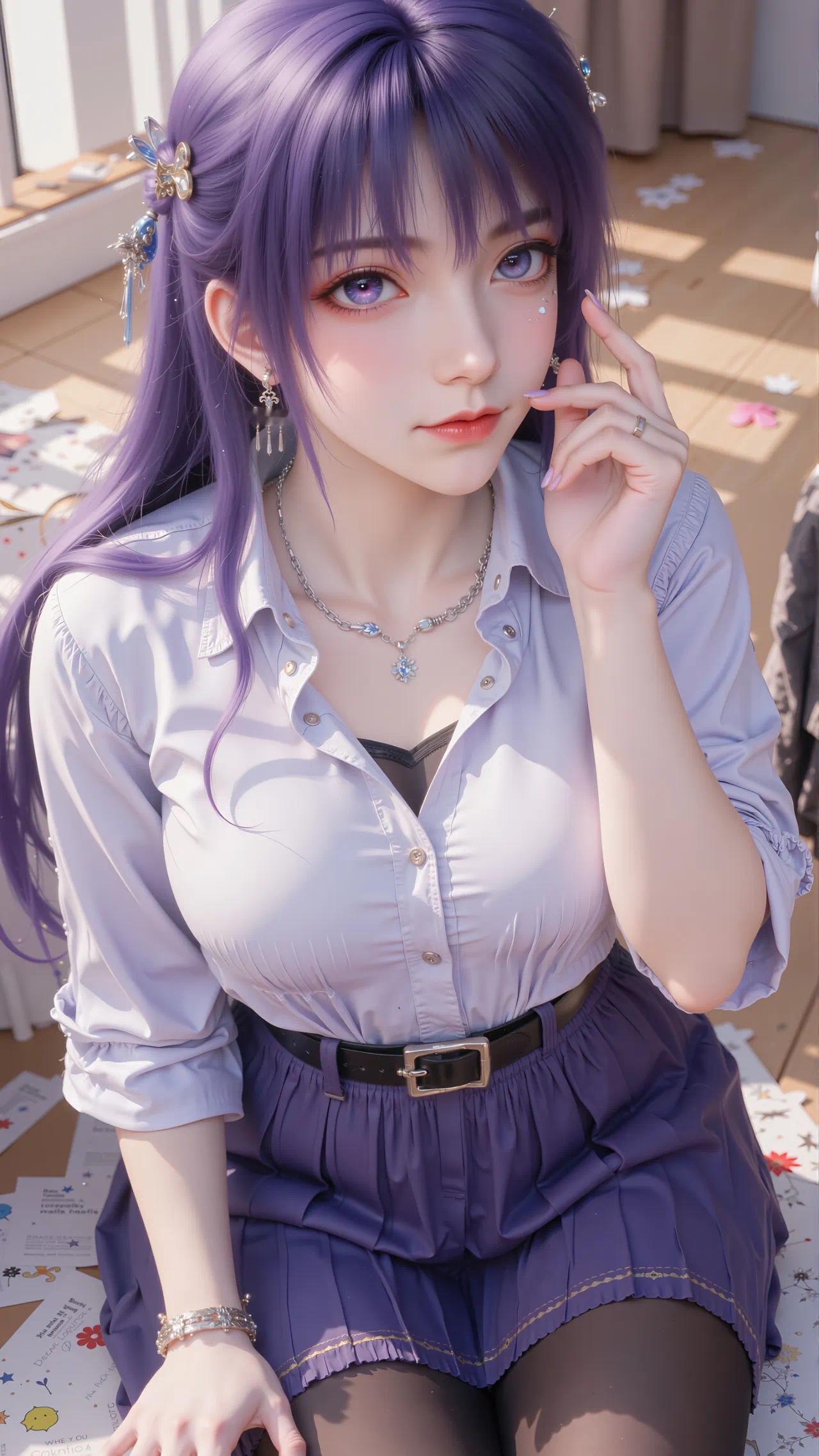 遮天姬紫月【精致美图】紫月更适合少女风，甜美可人惹人爱～等实力再提升，可以稍