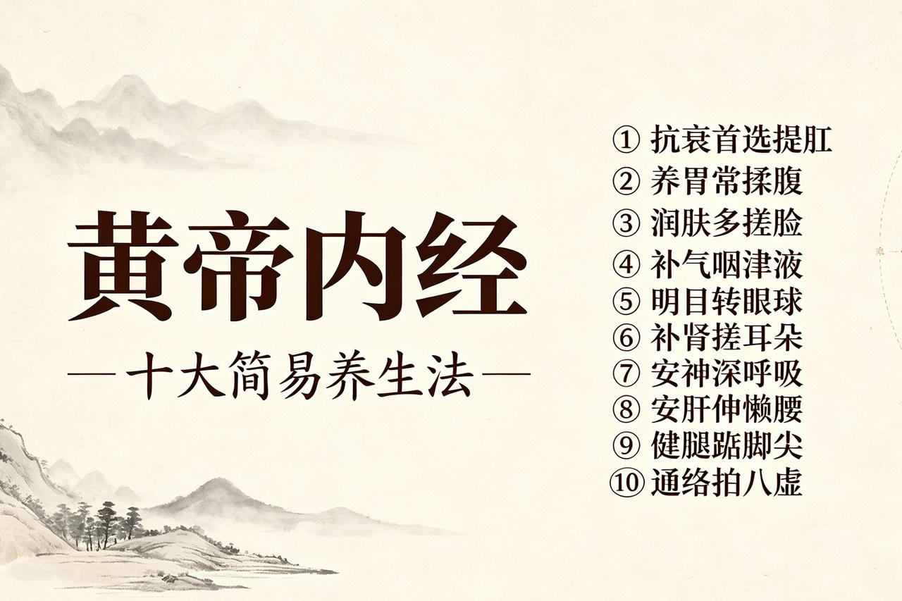 《黄帝内经》简易养生法①众多抗衰方式中，提肛是最优选择！②各类养胃