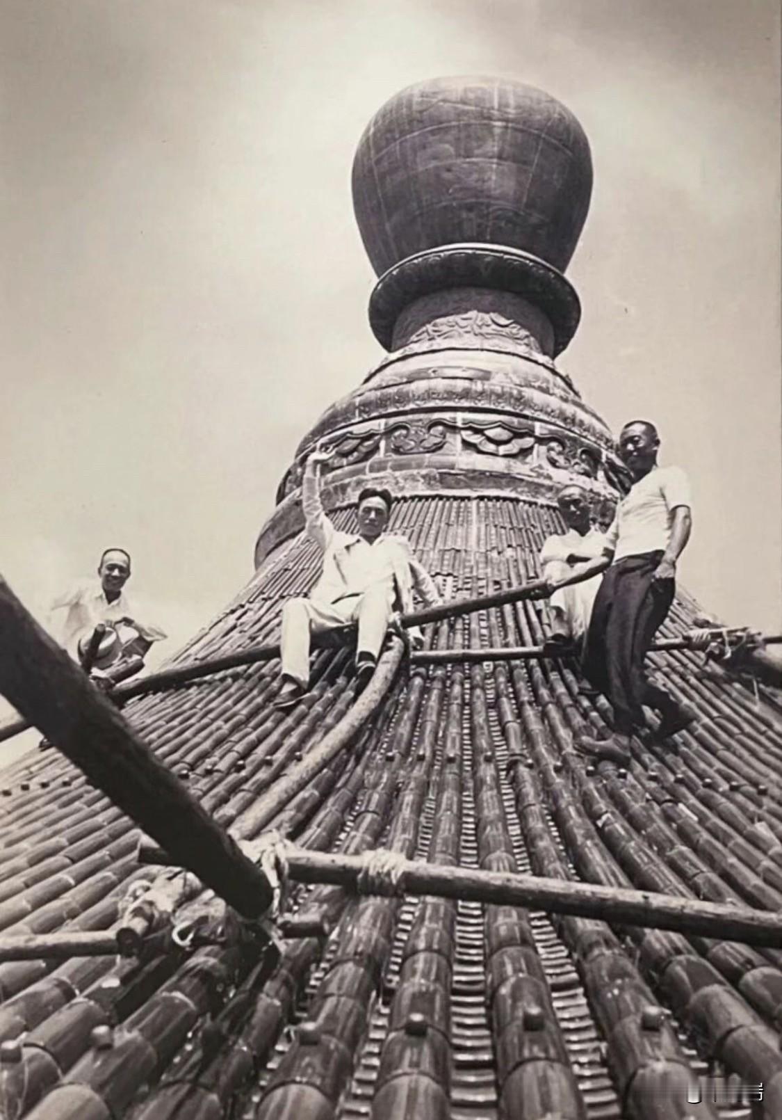 1935年天坛祈年殿大修，是民国时期一次重要的古建筑修缮工程，由中国营造学社主导