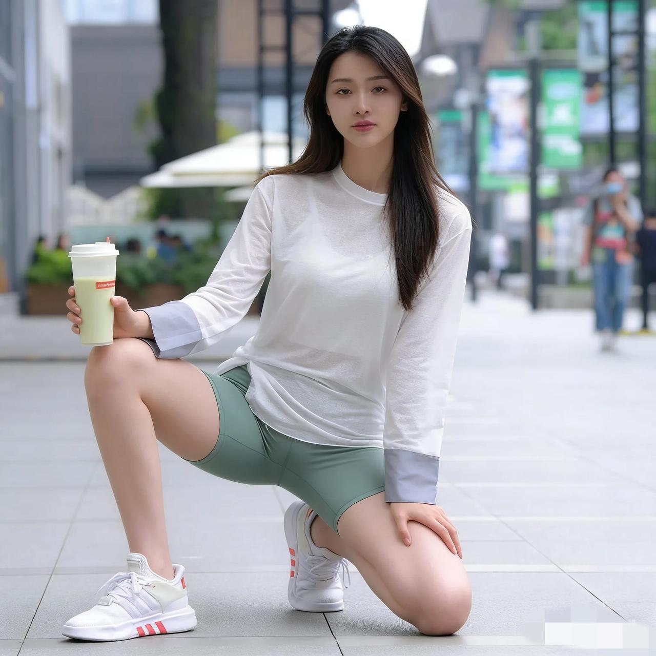 你问我答街拍紧身短裤女孩！不知道这样穿是不是故意吸引路人？