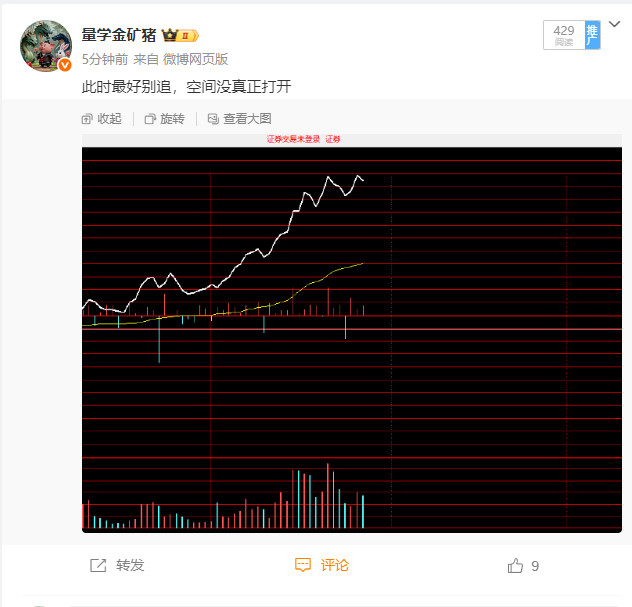 刚才发帖时间13点24分，讲的是证券指数，对应上证指数正好是分时的一个阶段高点