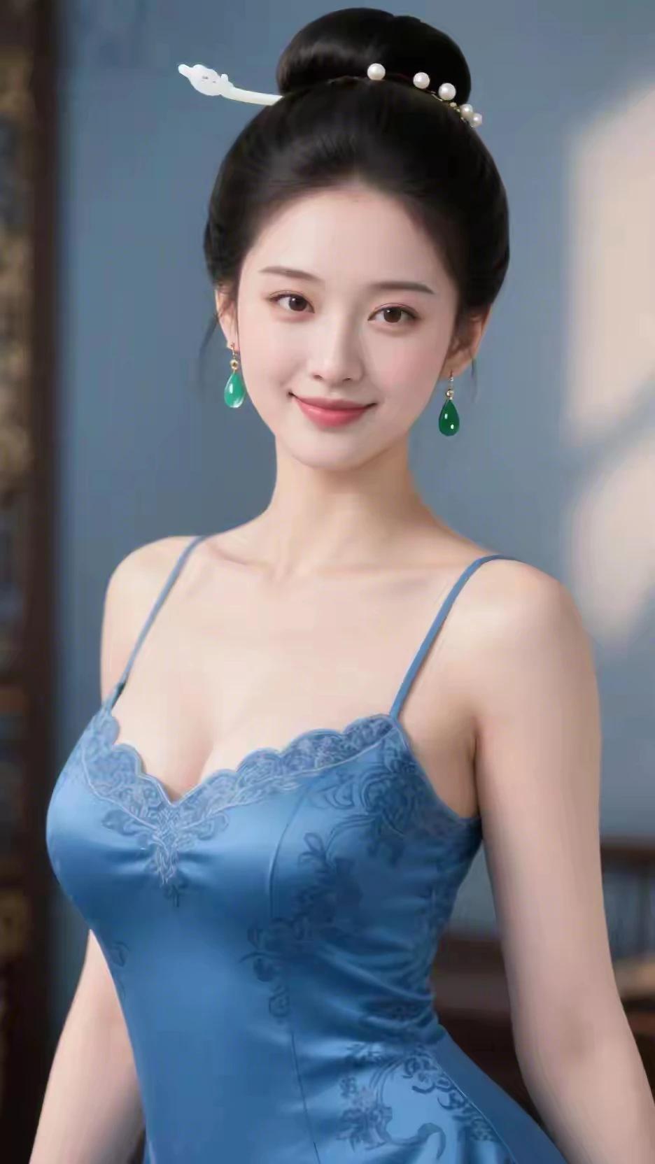 二八佳人，婷亭玉立。小家碧玉，花容月貌。冰肌玉骨，明眸皓齿。出水芙蓉，绰约