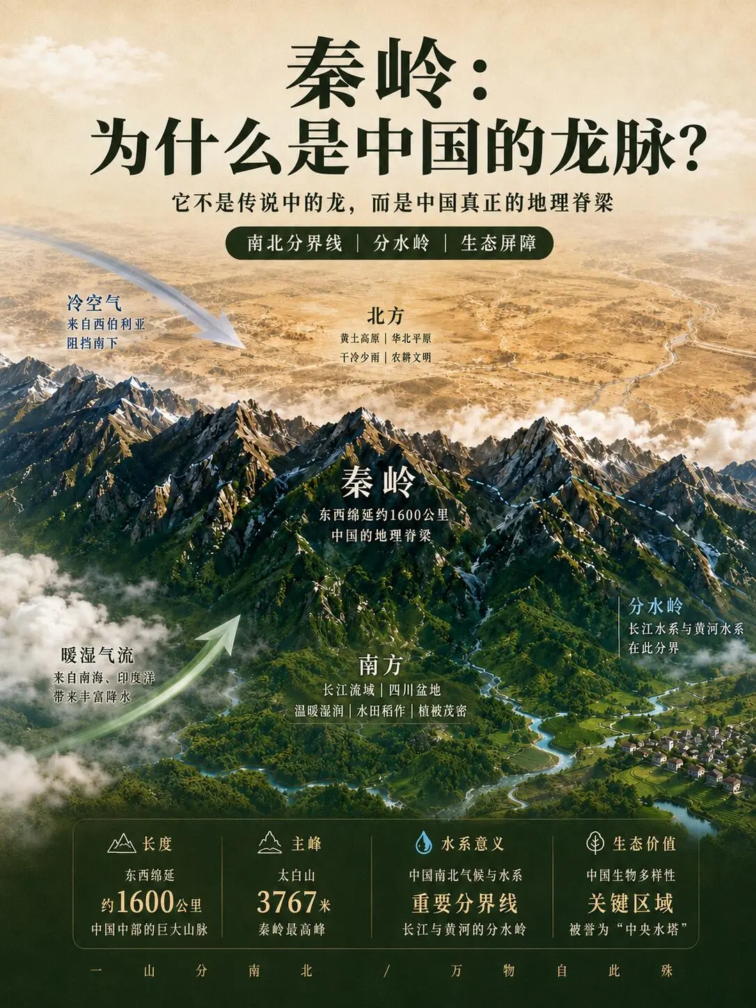 秦岭凭什么担得起中国龙脉称谓。