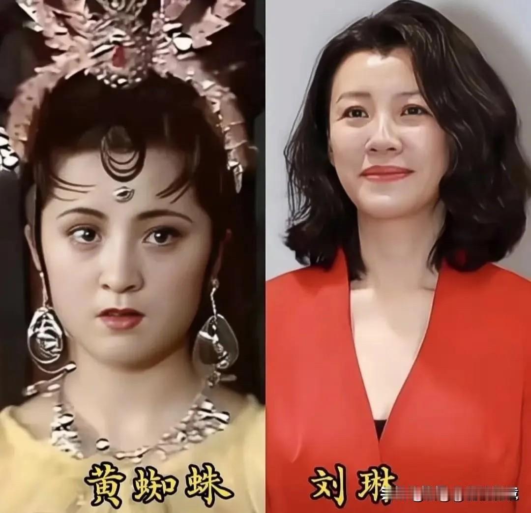 重温《西游记续集》盘丝洞这一集，当年只盯着七位蜘蛛精的精彩戏份，如今再看今昔合照