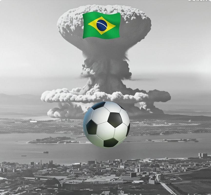 对于日本来说，这张图太损了，简直是杀人诛心！背景是日本最痛的原子弹爆炸，前景