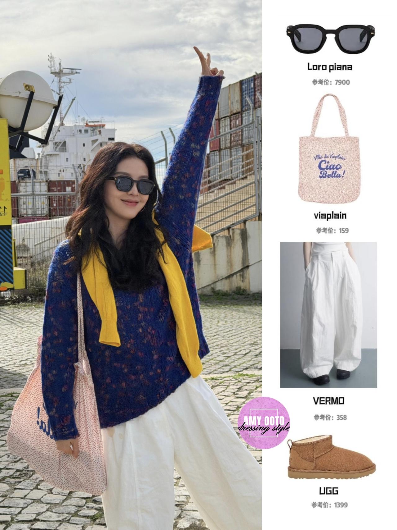 章若楠这身生日写真造型太戳“元气松弛感”了！亮黄色上衣撞色暗纹裙装，搭配Loro