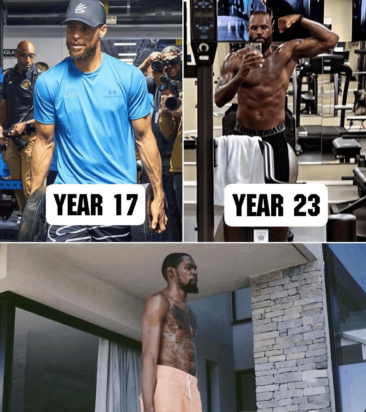 杜兰特为什么没啥肌肉？这杜兰特，在NBA打了19年，居然没怎么长肉，依旧是瘦竹竿