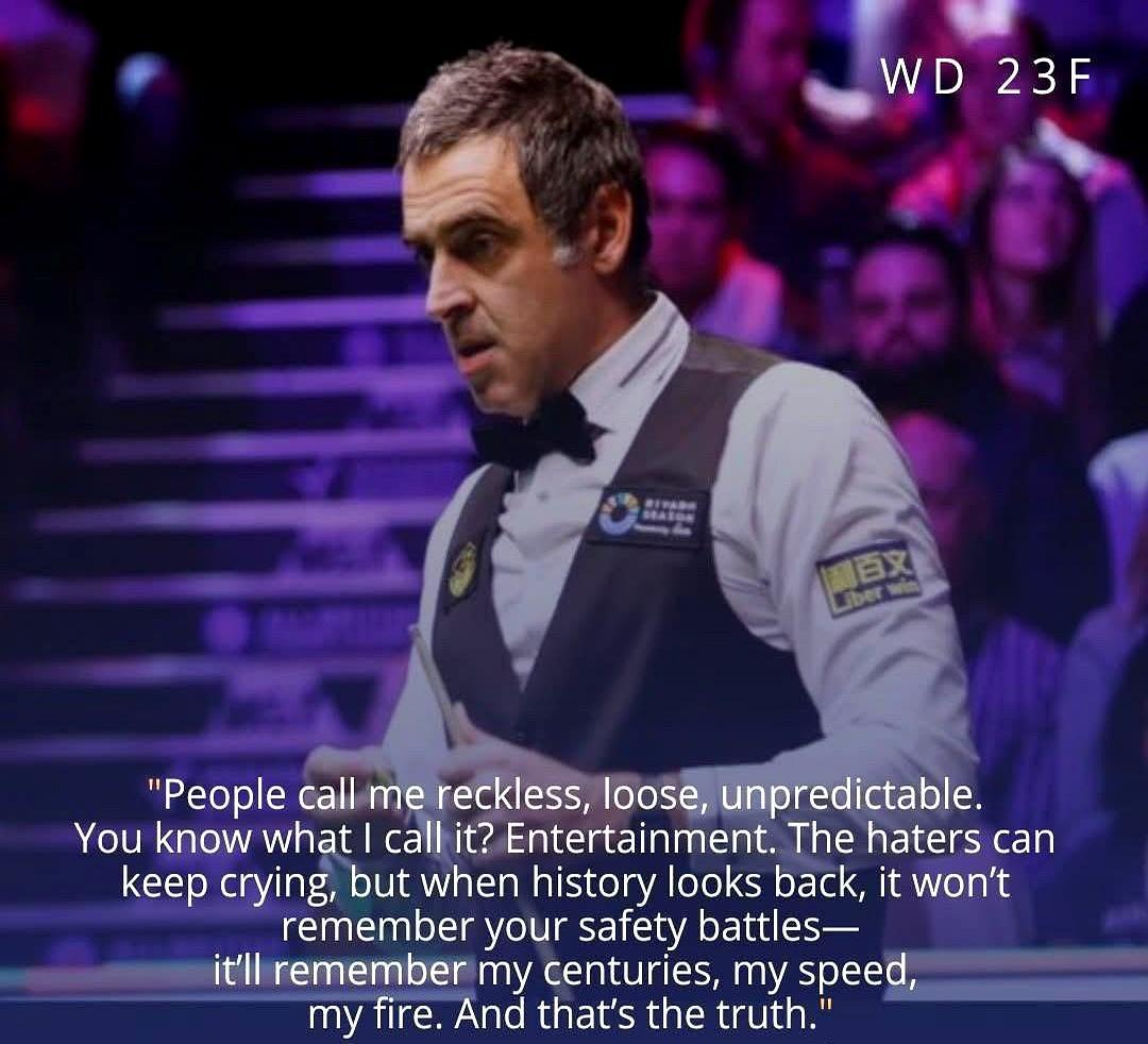 三天退赛两次，票房直接砍半。他一句话，就能把世界台联逼到墙角。奥沙利文最近