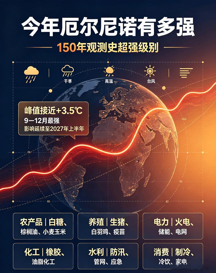 到底有多强！超级厄尔尼诺全景解析⚠️有数据分析：大概率是150年观测史最强级别，