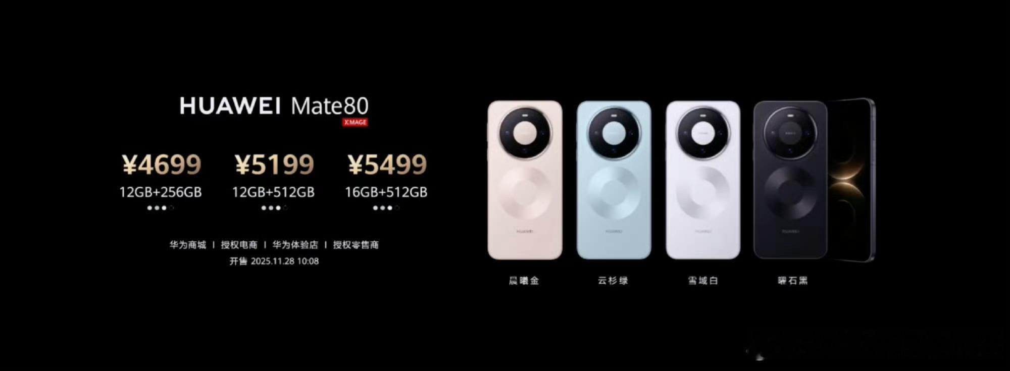 华为Mate80价格出来了大家觉得咋样？Mate80，4699起Mate80P