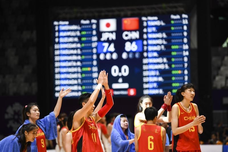 9月23日U16女篮亚洲杯B组关键战，中国女篮57-78惨败日本队，21分分