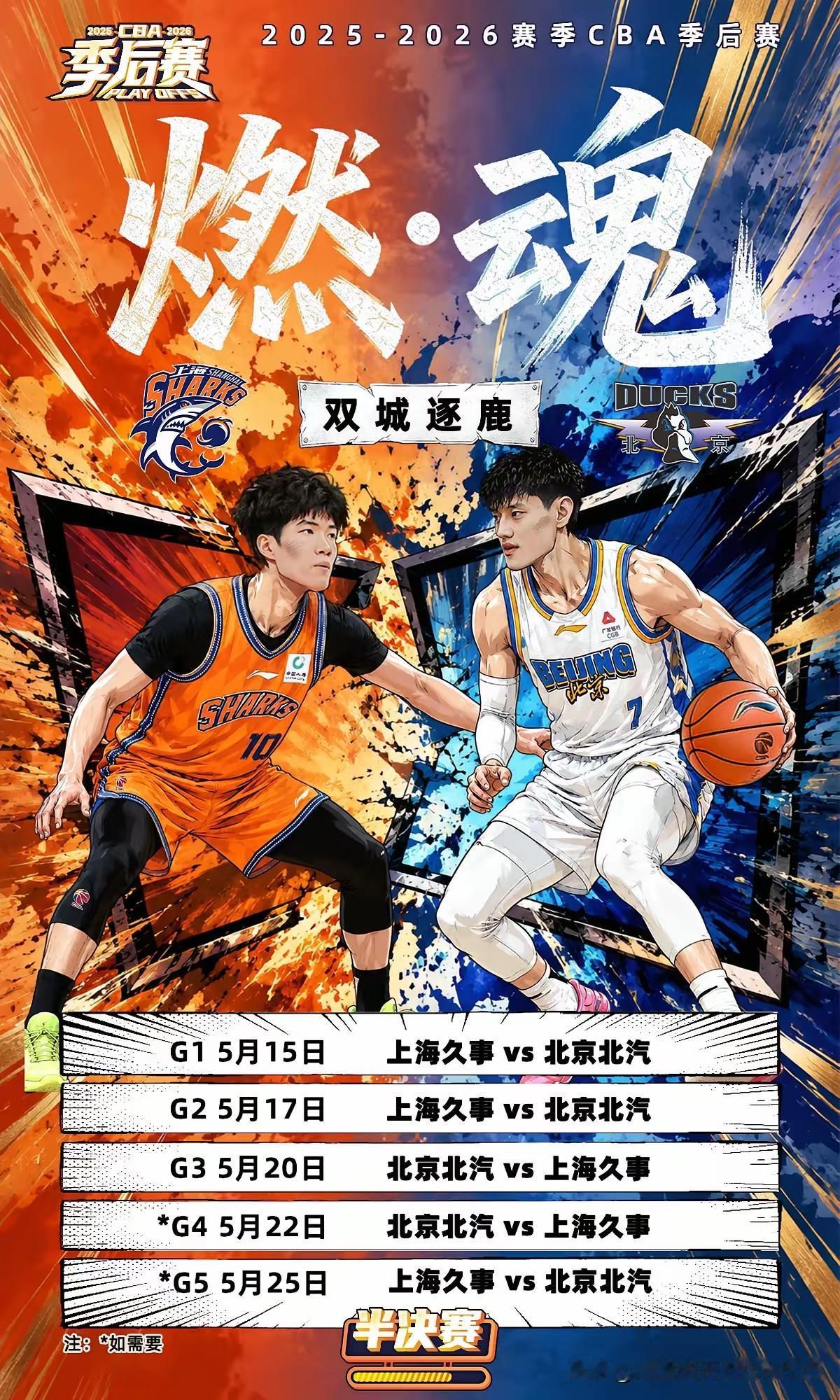 [玫瑰][玫瑰]CBA半决赛五场三胜制（上海久事3主vs北京北汽2客）G1战：