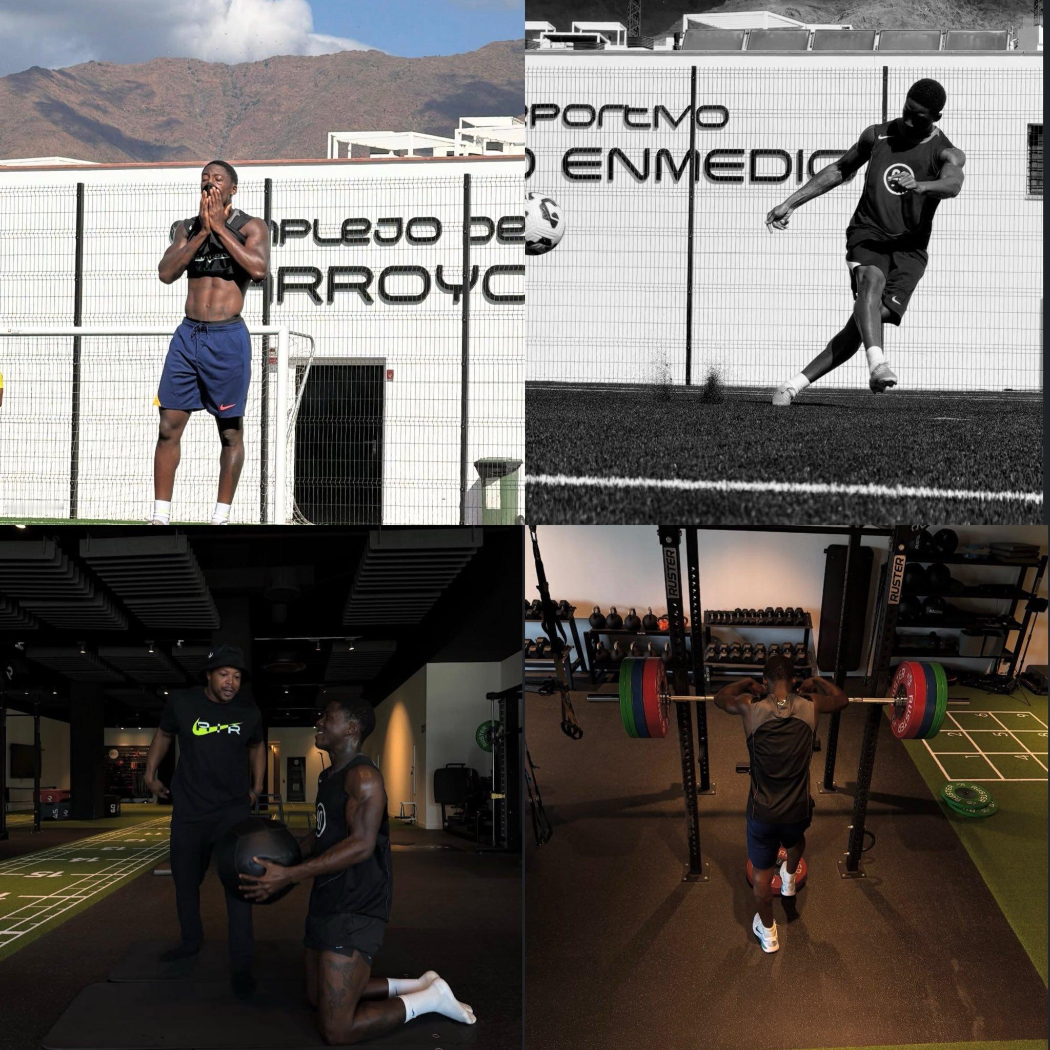 科比梅努在国际比赛日期间努力训练🔥💪