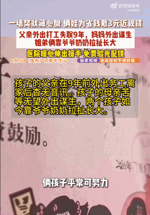 太心酸了！河南平顶山，父亲9年前外出务工离家后杳无音讯，母亲苦等无望外出谋生，两