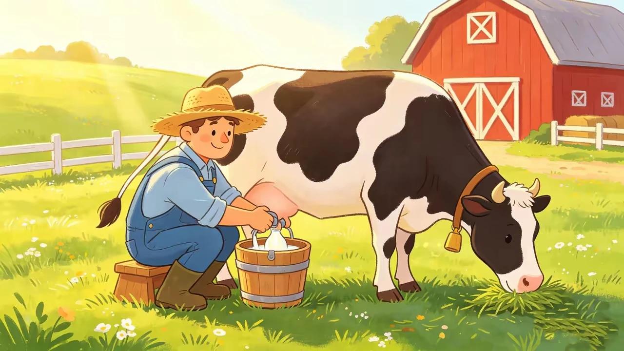 上联：奶牛产牛奶下联：蜜蜂酿蜂蜜