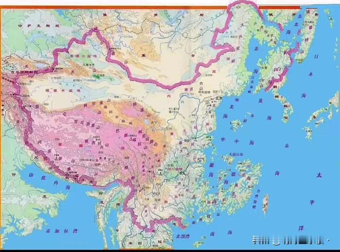 这是一幅冰川融化后的地图，以后俺们山西的后代子孙终于可以在家门口看海了。快来看看